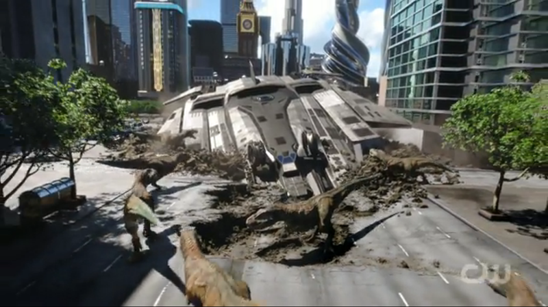Image: Screenshot from the final scene of Legends of Tomorrow’s second season (The CW)